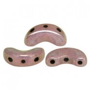 Cuentas de vidrio Arcos® par Puca® - Opaque mix violet/gold ceramic look 03000/14496
